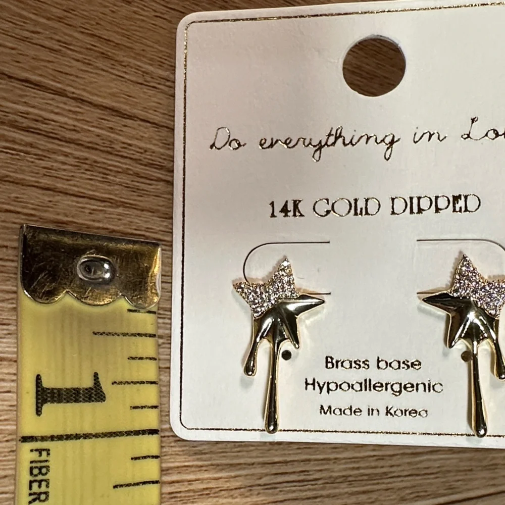 14K Gold Dipped Star Earrings